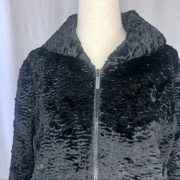 Tucker for Target faux Persian lamb zip bomber - Picture 2 of 9